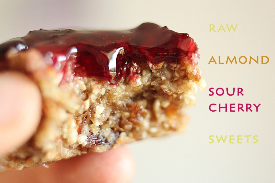 raw almond sour cherry sweets