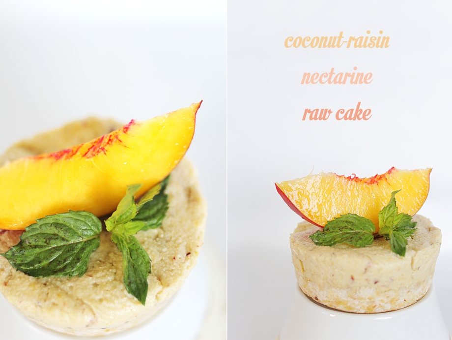 coconut nectarine raw cake